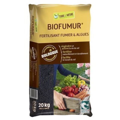 Compost organique Terrafumur (Engrais organique) - Sac de 20 kg - 10 sacs